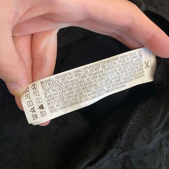 Forever 21 Floral Embroidered Maxi Dress Womens Size S Black Whimsygoth - Picture 9 of 10